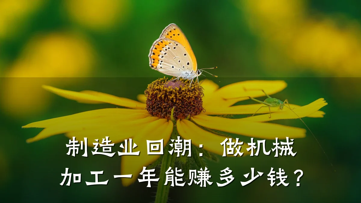 制造业回潮：做机械加工一年能赚多少钱？
