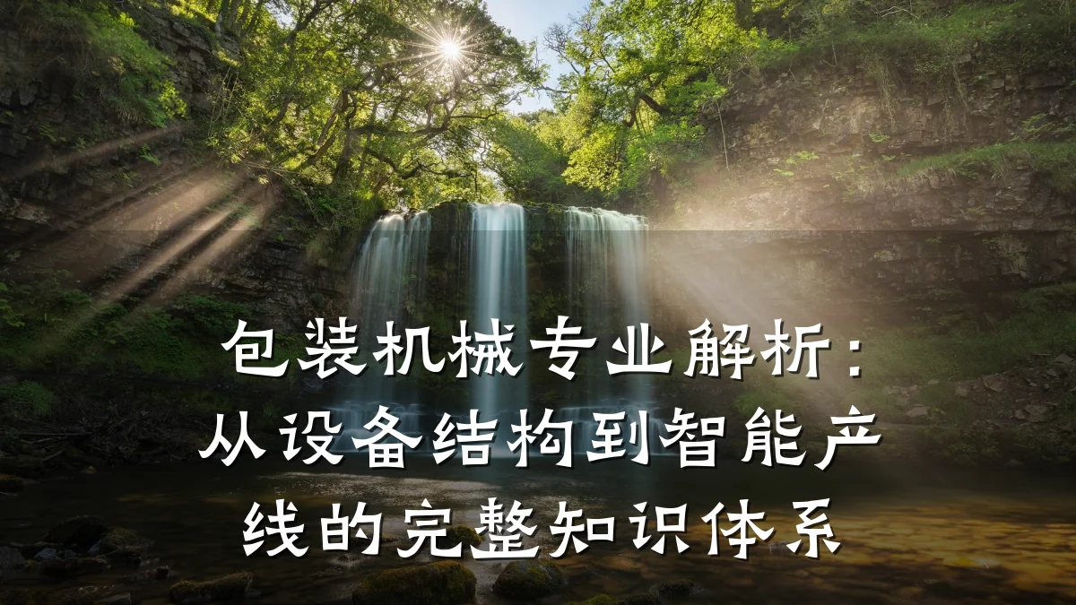 包装机械专业解析:从设备结构到智能产线的完整知识体系