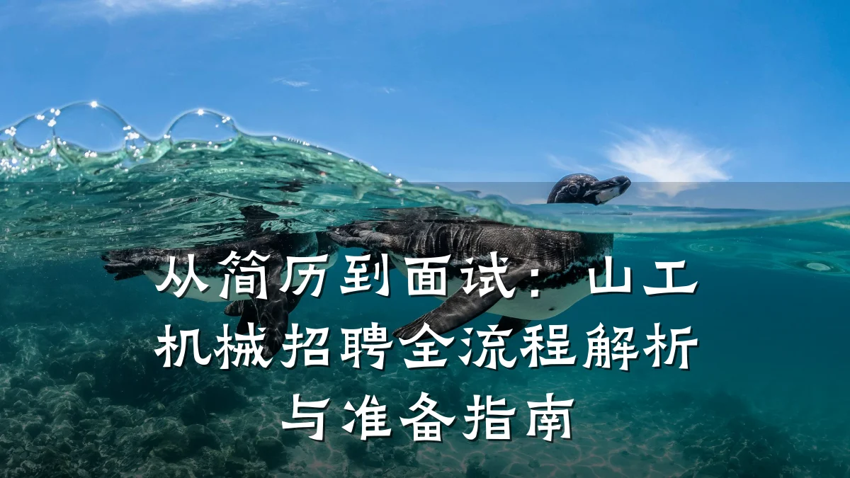 从简历到面试:山工机械招聘全流程解析与准备指南