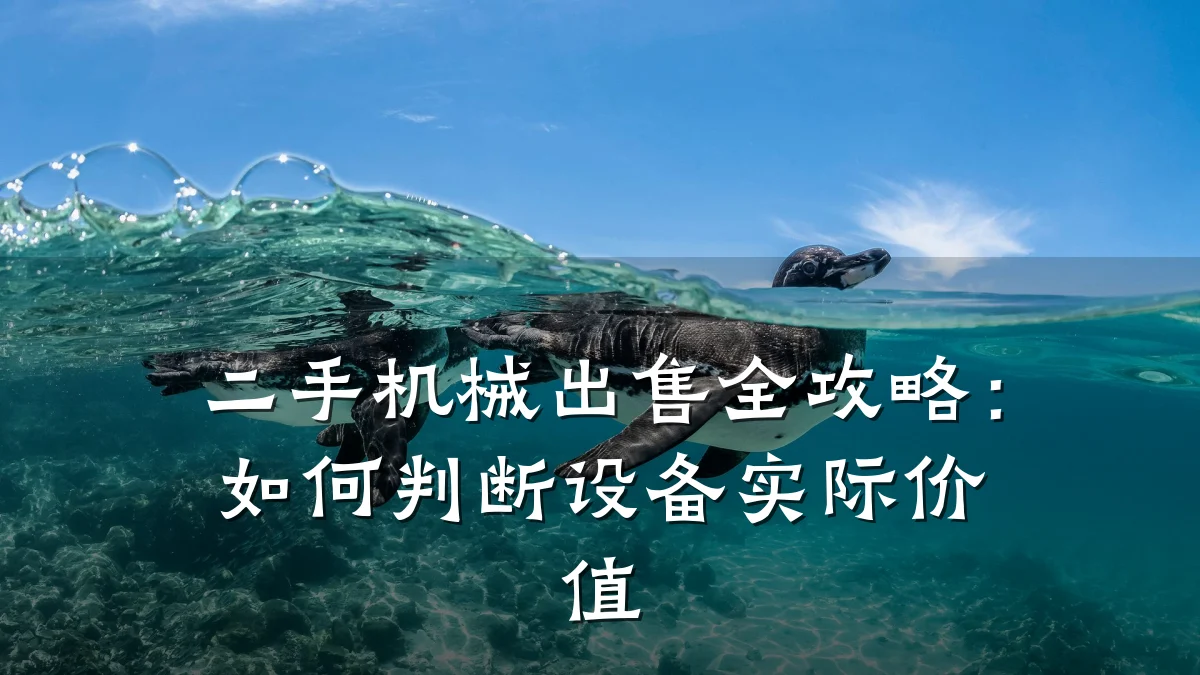 二手机械出售全攻略:如何判断设备实际价值