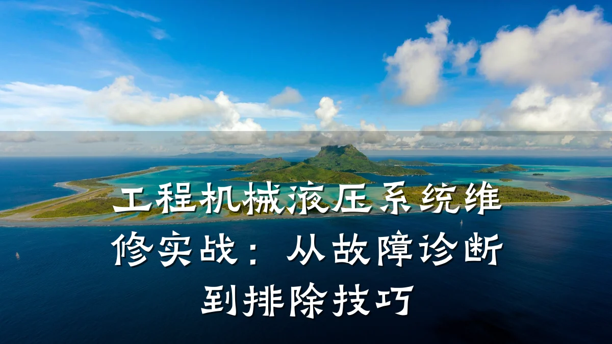 工程机械液压系统维修实战:从故障诊断到排除技巧