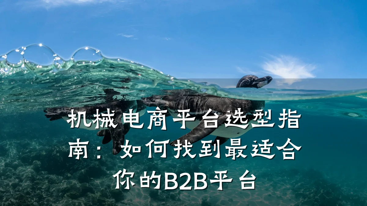 机械电商平台选型指南:如何找到最适合你的B2B平台