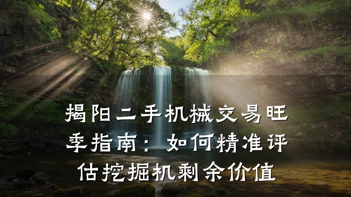 揭阳二手机械交易旺季指南:如何精准评估挖掘机剩余价值