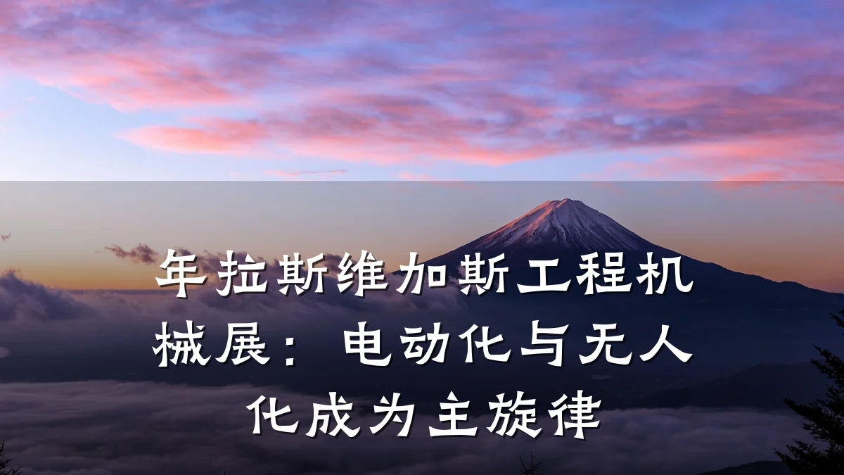 年拉斯维加斯工程机械展:电动化与无人化成为主旋律