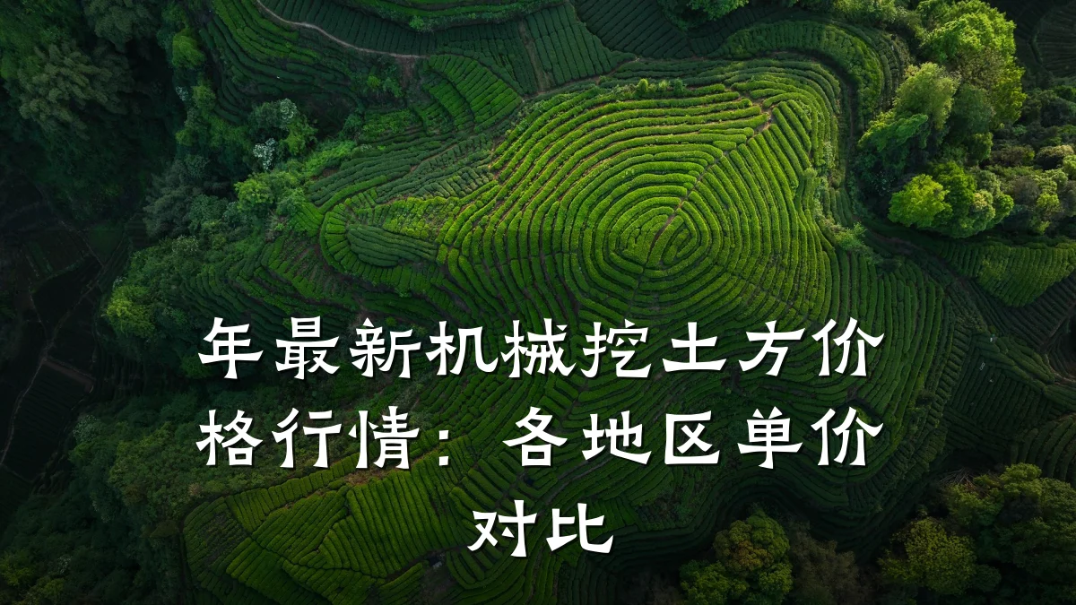 年最新机械挖土方价格行情:各地区单价对比
