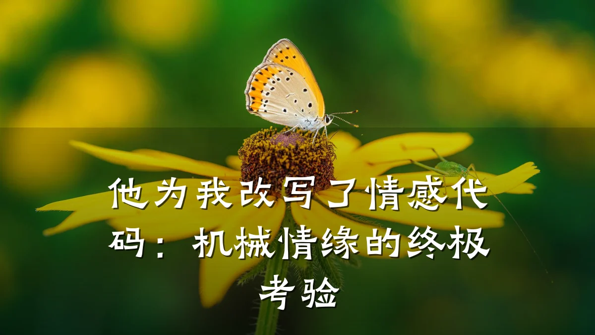 他为我改写了情感代码:机械情缘的终极考验