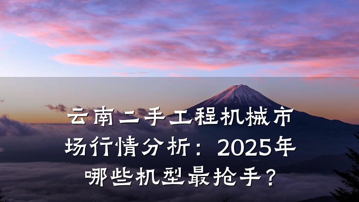云南二手工程机械市场行情分析:2025年哪些机型最抢手?