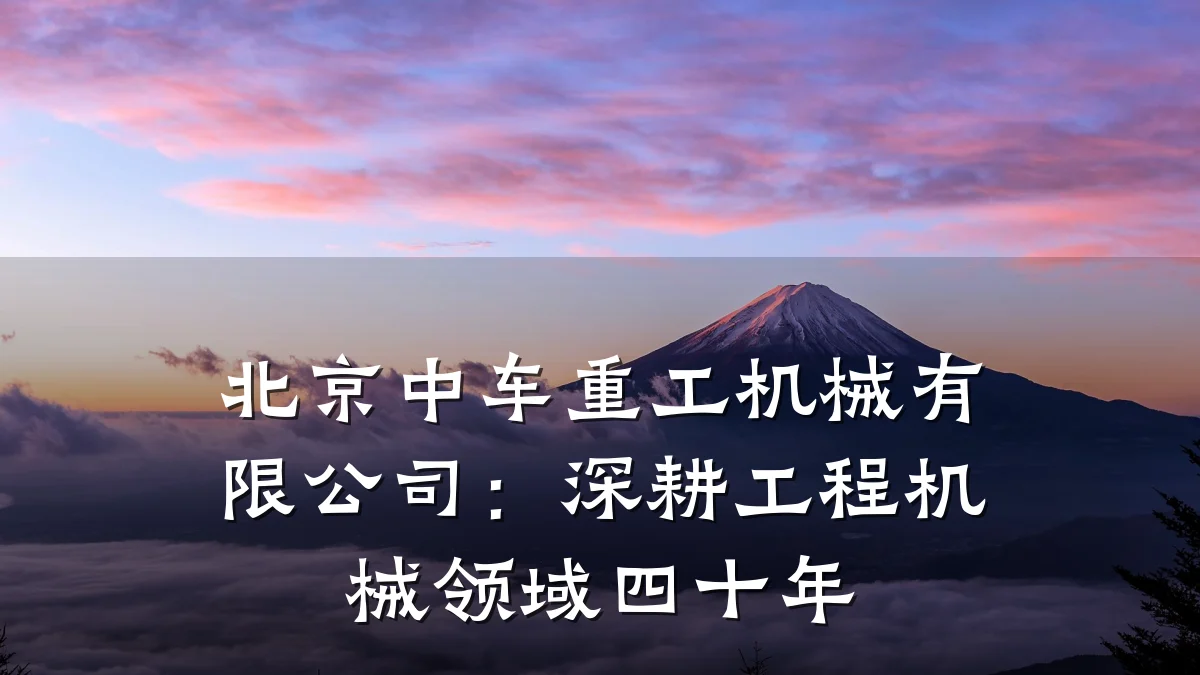 北京中车重工机械有限公司:深耕工程机械领域四十年