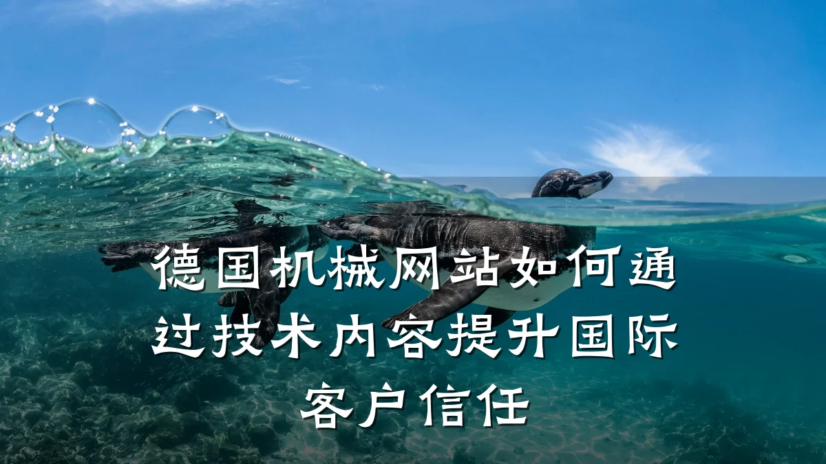 德国机械网站如何通过技术内容提升国际客户信任