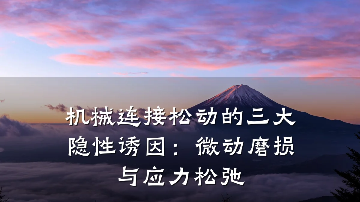 机械连接松动的三大隐性诱因:微动磨损与应力松弛