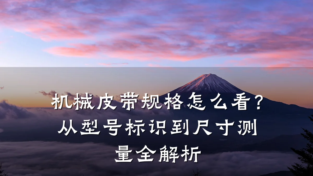 机械皮带规格怎么看?从型号标识到尺寸测量全解析
