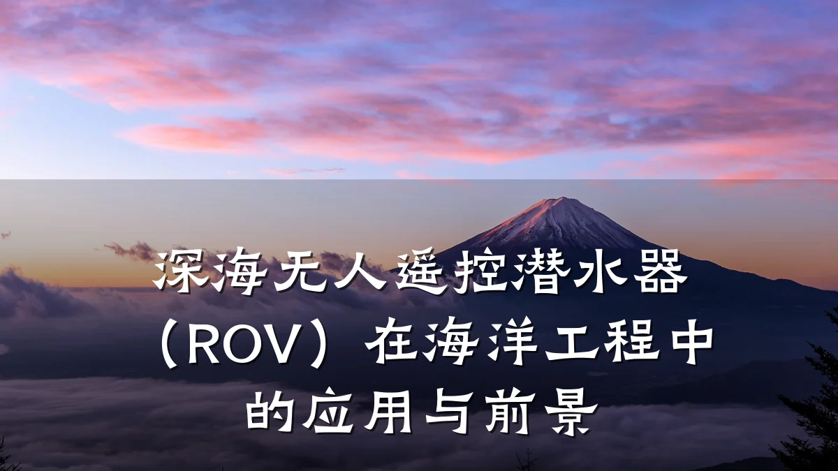 深海无人遥控潜水器(ROV)在海洋工程中的应用与前景