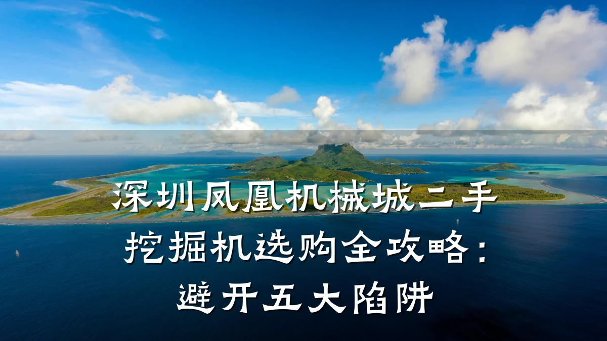 深圳凤凰机械城二手挖掘机选购全攻略:避开五大陷阱