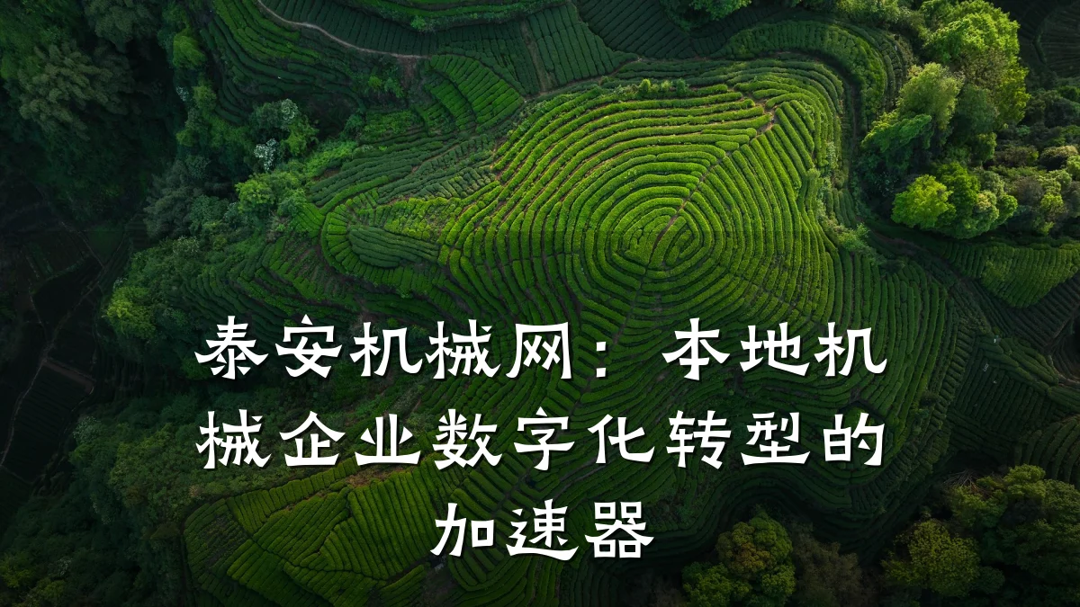 泰安机械网:本地机械企业数字化转型的加速器