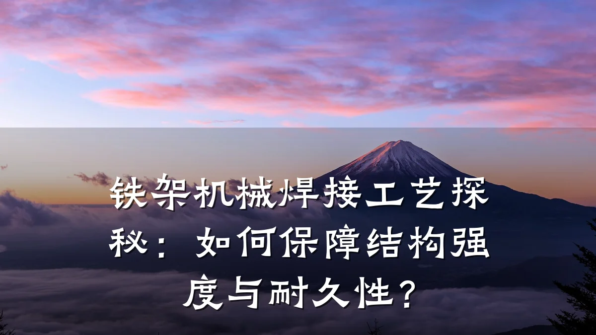 铁架机械焊接工艺探秘:如何保障结构强度与耐久性?