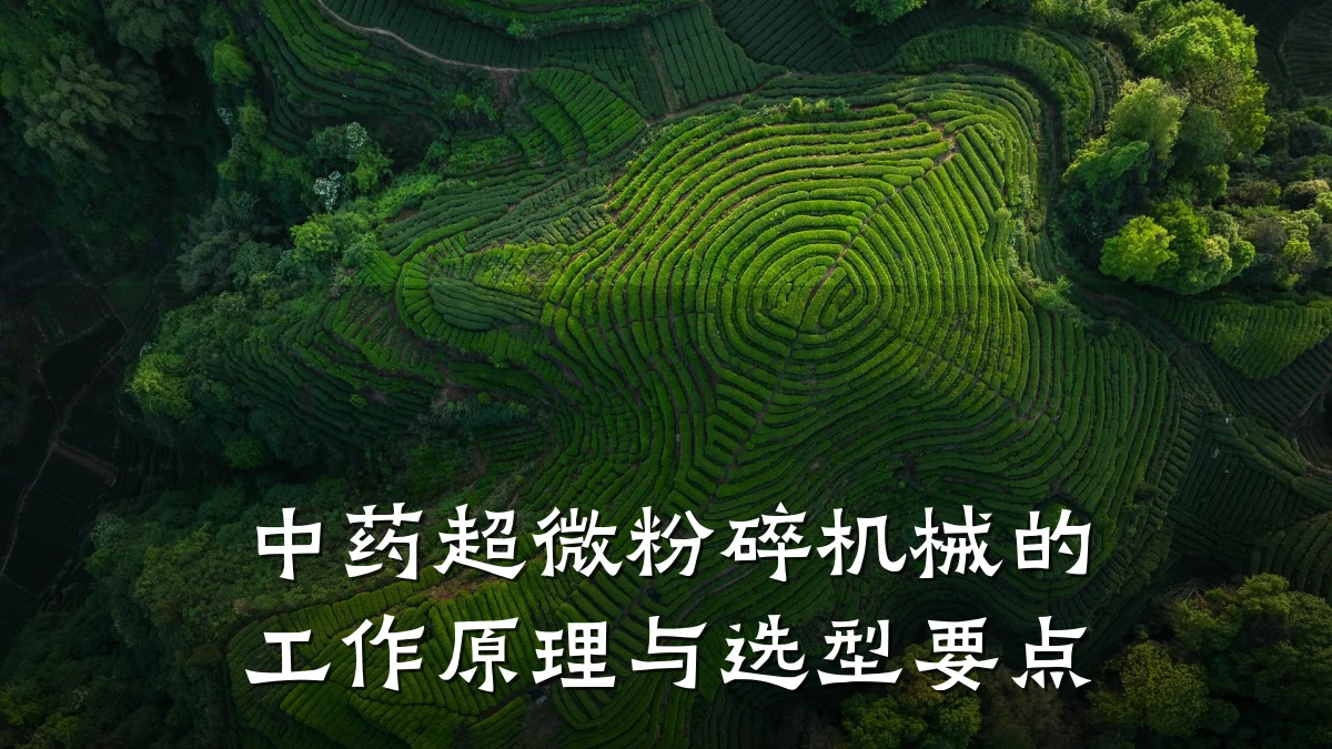 中药超微粉碎机械的工作原理与选型要点