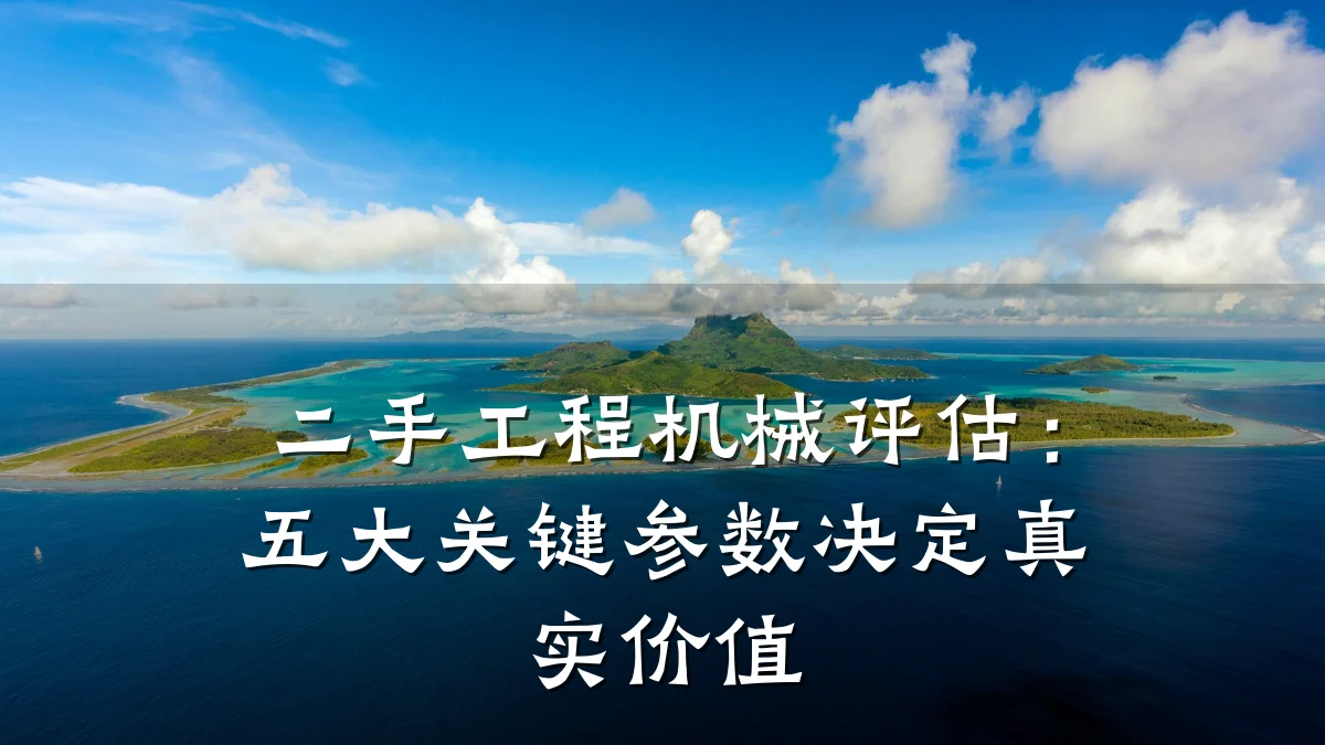 二手工程机械评估:五大关键参数决定真实价值