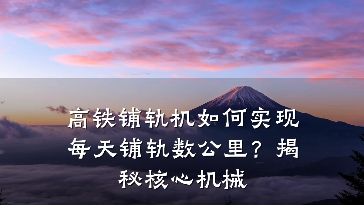 高铁铺轨机如何实现每天铺轨数公里?揭秘核心机械