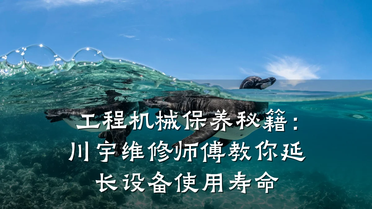 工程机械保养秘籍:川宇维修师傅教你延长设备使用寿命