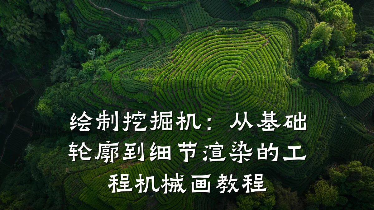 绘制挖掘机:从基础轮廓到细节渲染的工程机械画教程
