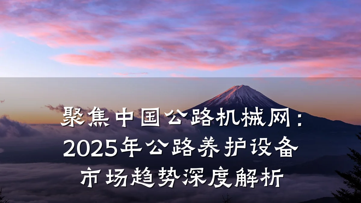 聚焦中国公路机械网:2025年公路养护设备市场趋势深度解析