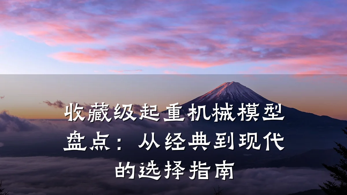 收藏级起重机械模型盘点:从经典到现代的选择指南