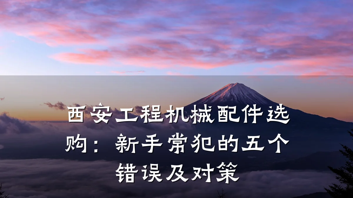 西安工程机械配件选购:新手常犯的五个错误及对策