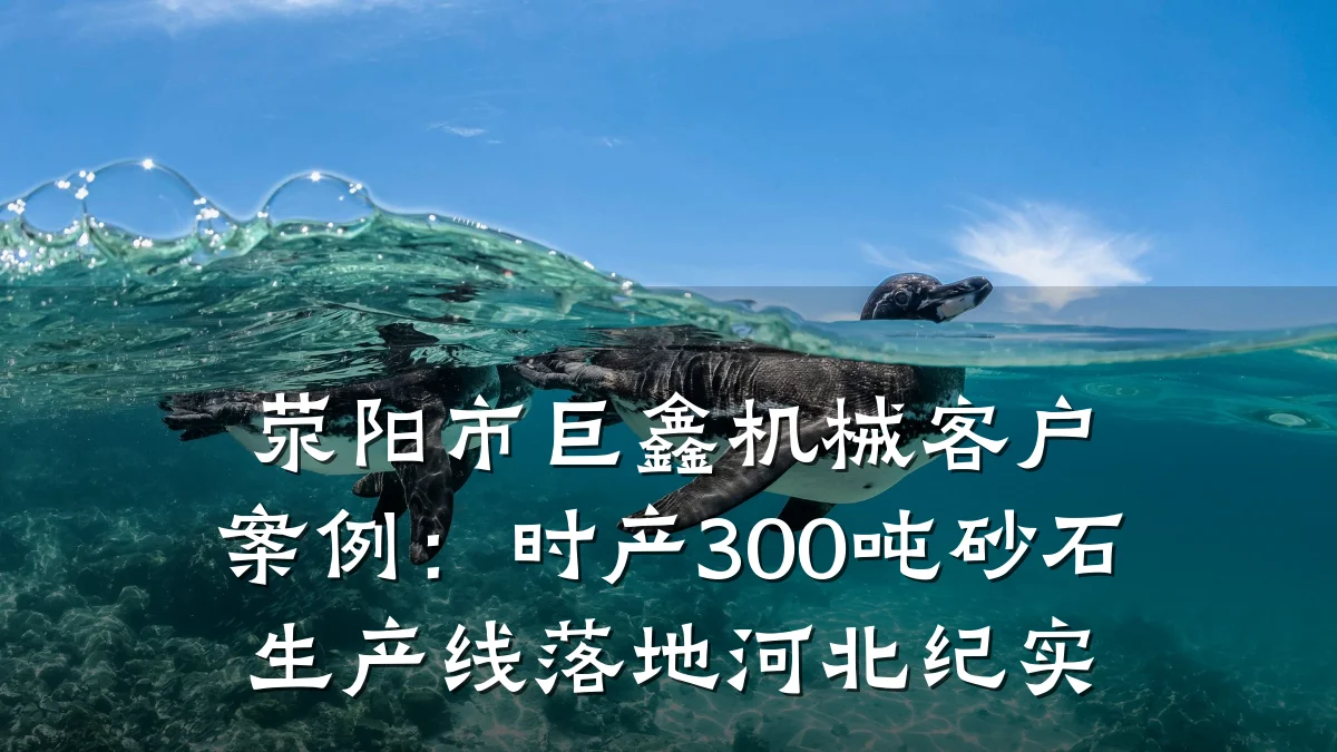 荥阳市巨鑫机械客户案例:时产300吨砂石生产线落地河北纪实