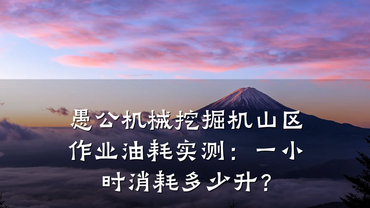 愚公机械挖掘机山区作业油耗实测:一小时消耗多少升?