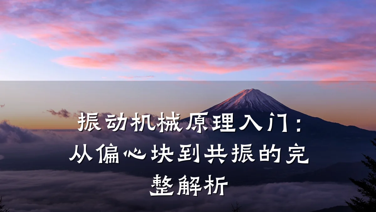 振动机械原理入门:从偏心块到共振的完整解析