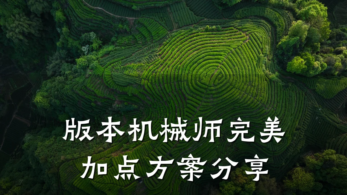版本机械师完美加点方案分享
