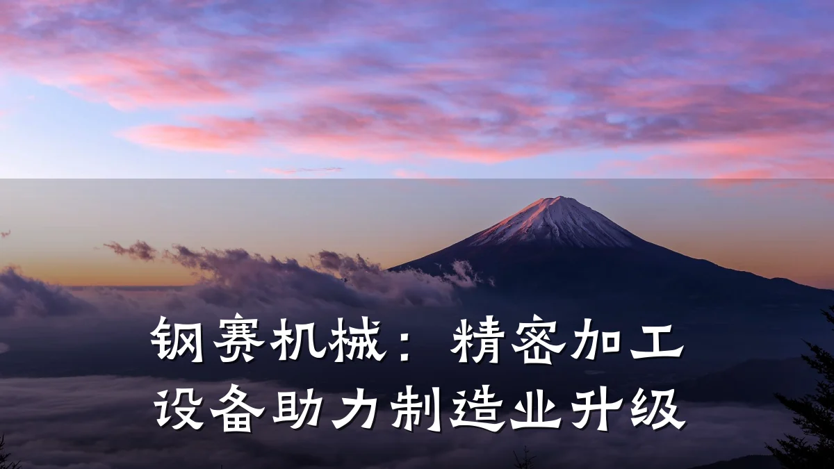 钢赛机械：精密加工设备助力制造业升级