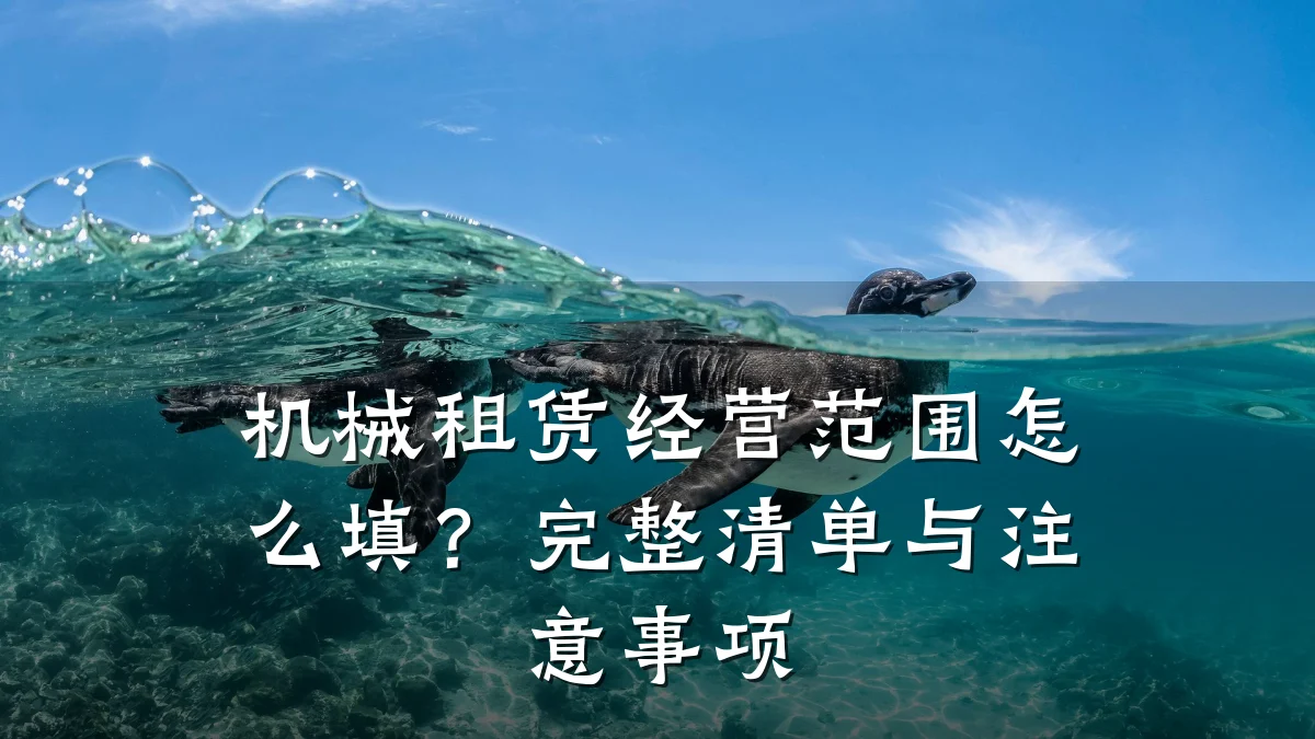 机械租赁经营范围怎么填?完整清单与注意事项