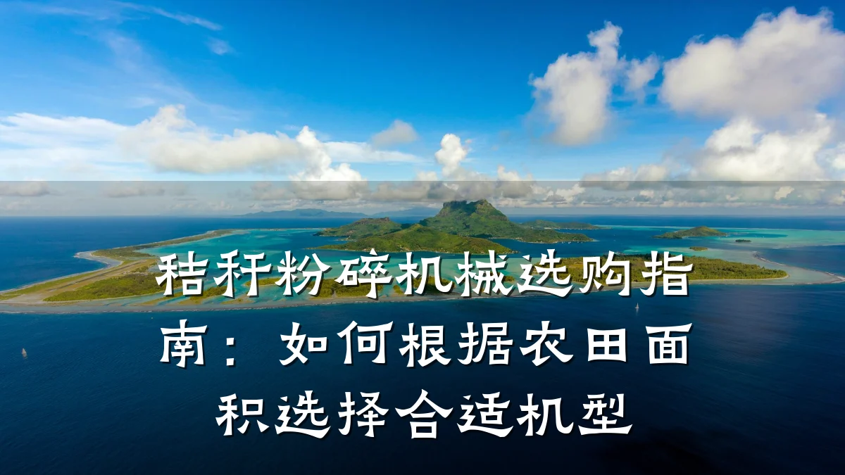 秸秆粉碎机械选购指南:如何根据农田面积选择合适机型