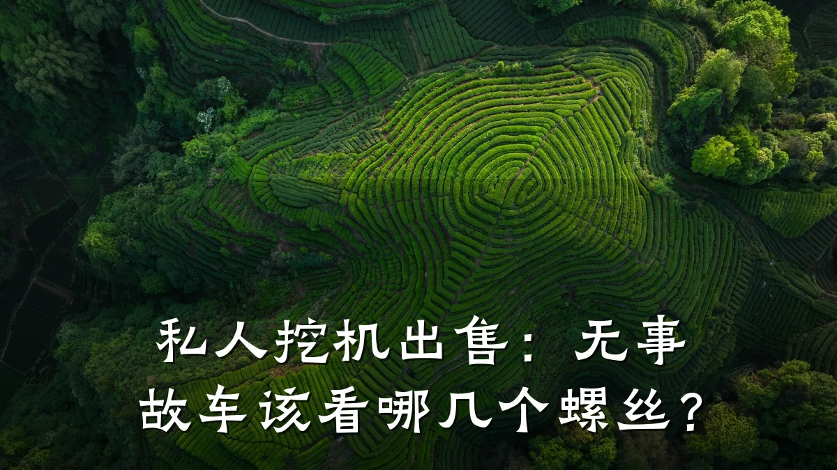 私人挖机出售:无事故车该看哪几个螺丝?