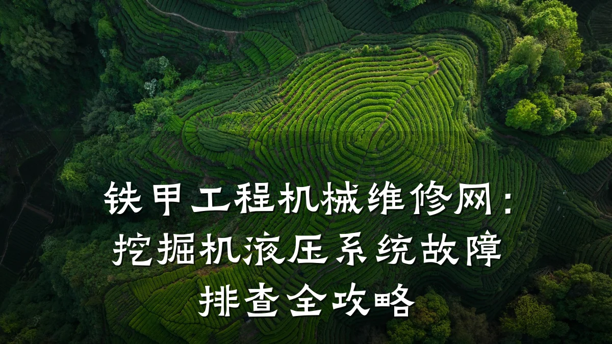铁甲工程机械维修网:挖掘机液压系统故障排查全攻略