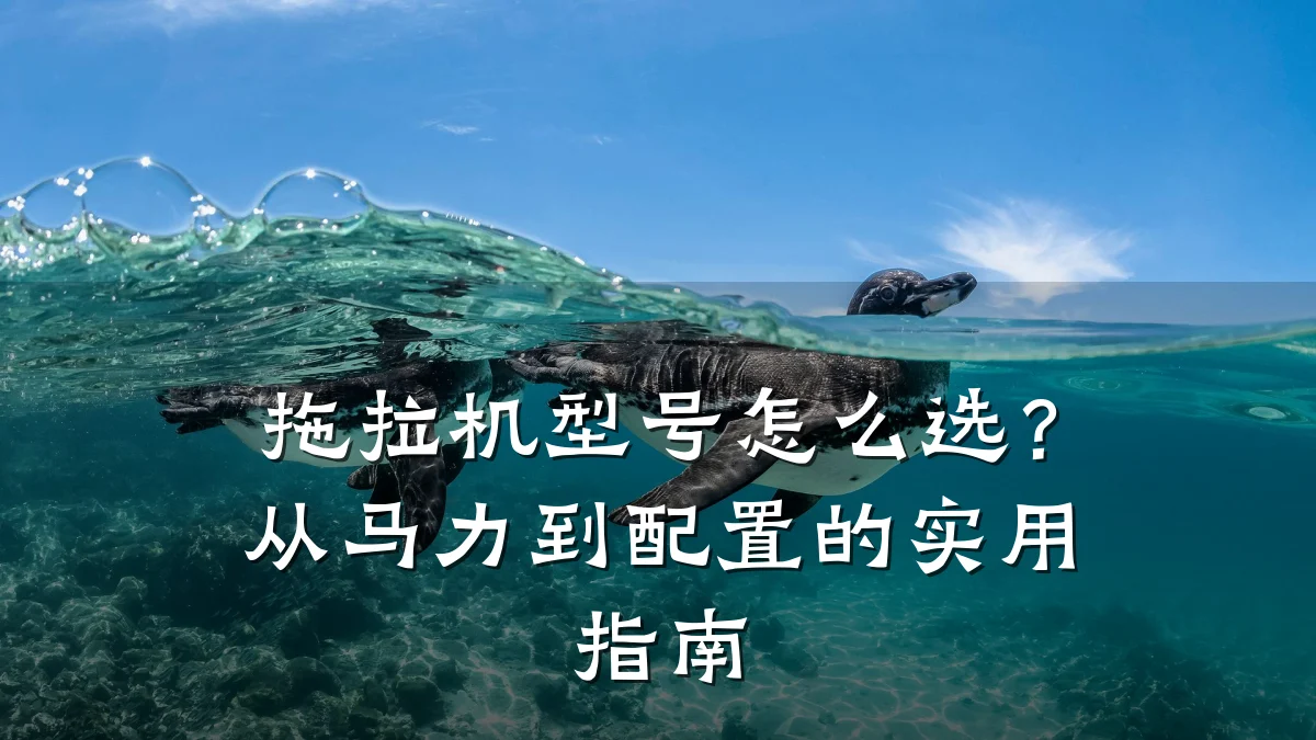 拖拉机型号怎么选？从马力到配置的实用指南