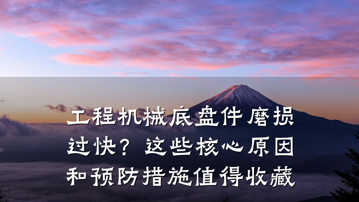 工程机械底盘件磨损过快?这些核心原因和预防措施值得收藏