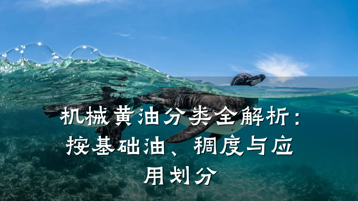 机械黄油分类全解析：按基础油、稠度与应用划分
