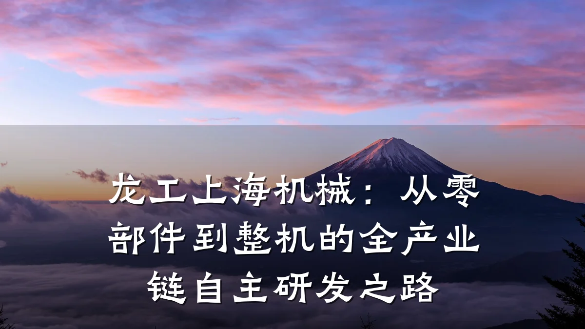 龙工上海机械：从零部件到整机的全产业链自主研发之路
