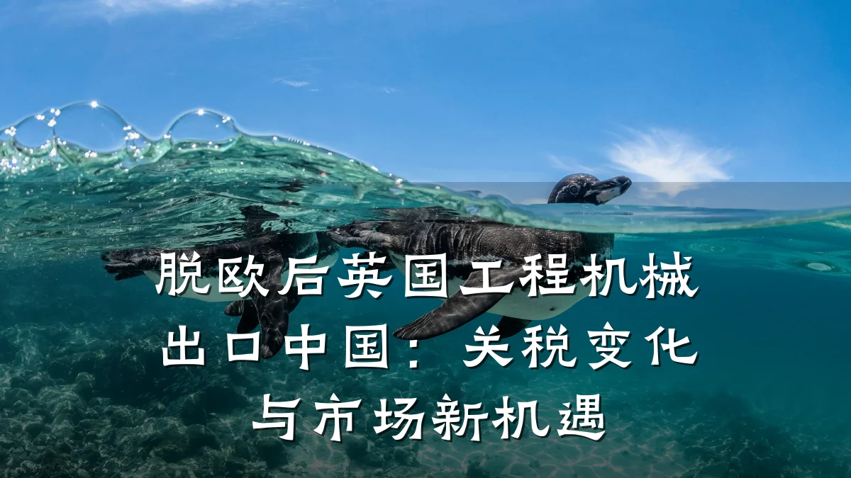 脱欧后英国工程机械出口中国:关税变化与市场新机遇
