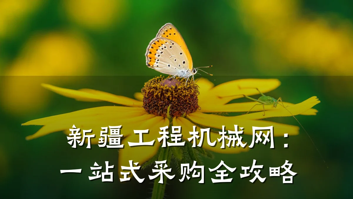 新疆工程机械网:一站式采购全攻略