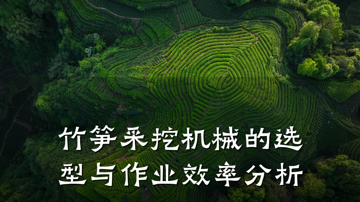 竹笋采挖机械的选型与作业效率分析