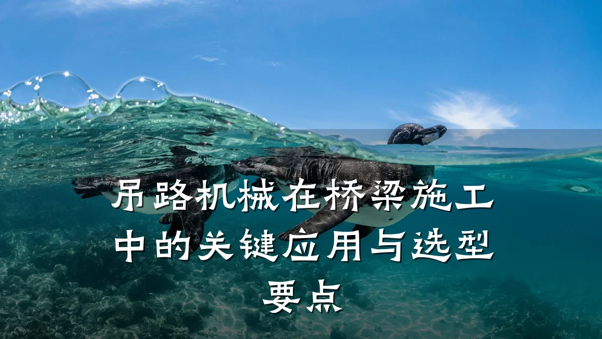 吊路机械在桥梁施工中的关键应用与选型要点