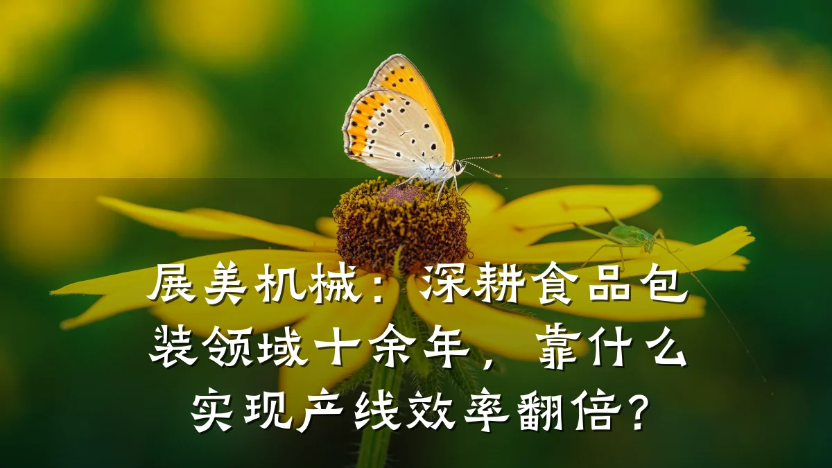 展美机械:深耕食品包装领域十余年,靠什么实现产线效率翻倍?