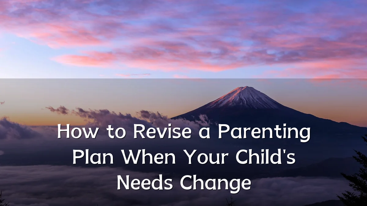 How to Revise a Parenting Plan When Your Child's Needs Change