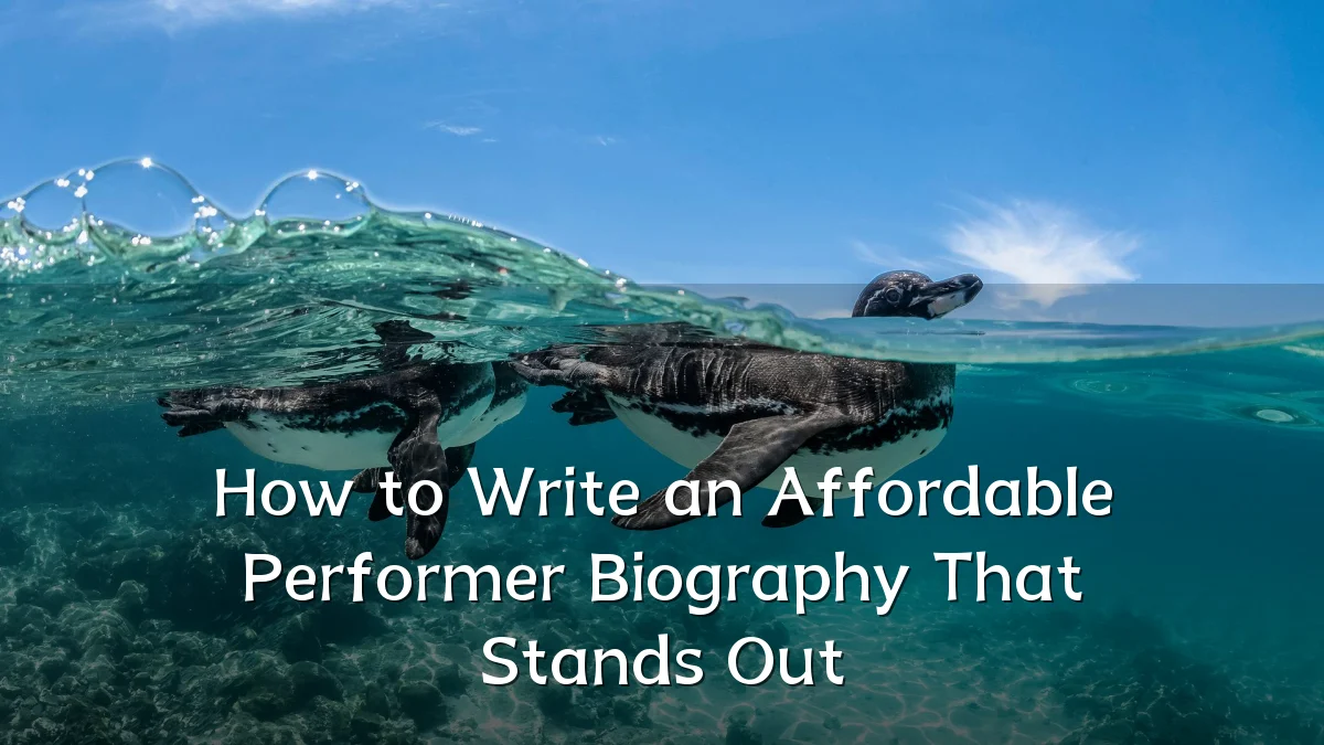 How to Write an Affordable Performer Biography That Stands Out