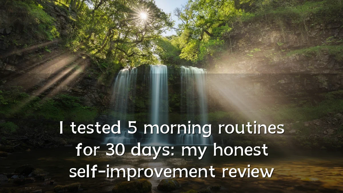 I tested 5 morning routines for 30 days: my honest self-improvement review