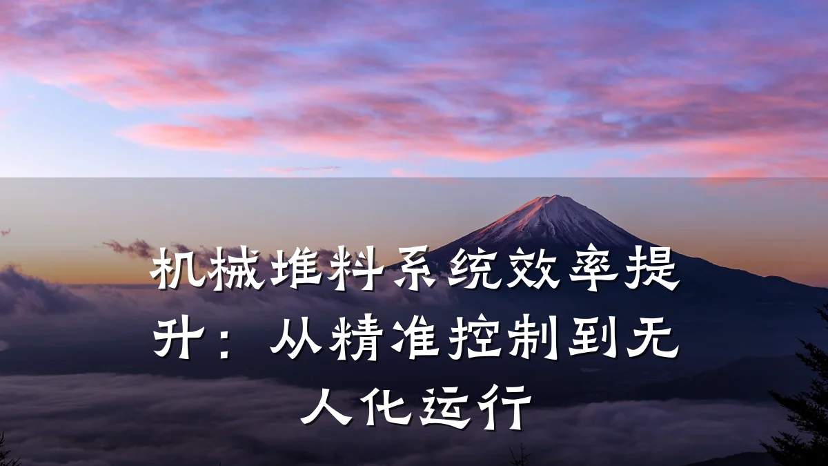 机械堆料系统效率提升:从精准控制到无人化运行