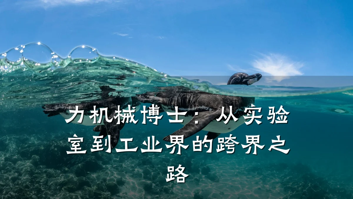 力机械博士：从实验室到工业界的跨界之路